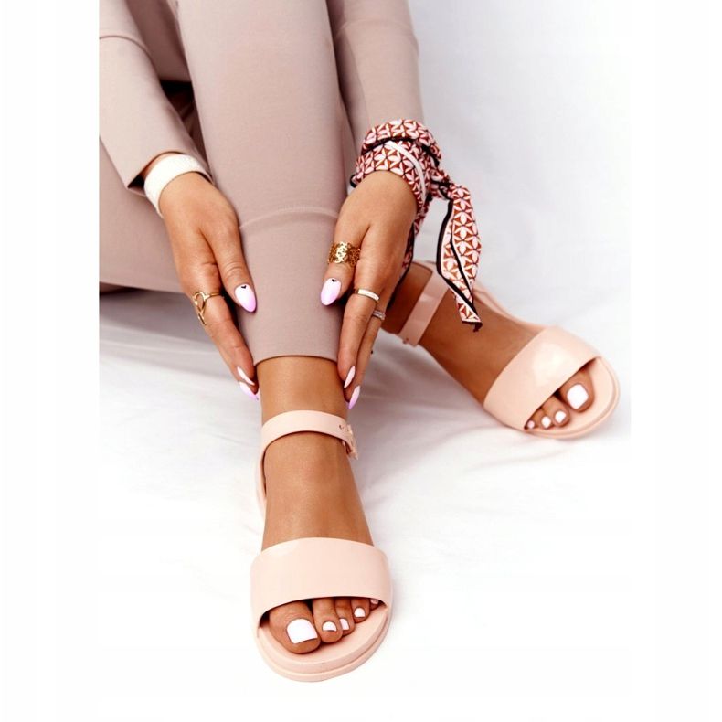 Tuoksuvat ympäristöystävälliset kumiset sandaalit ZAXY HH285123 Nude beige vaaleanpunainen 5