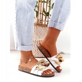 PS1 Valkoiset varvastossut ketjulla viimeinen tanssi valkoinen kultainen 3