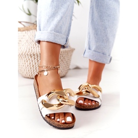 PS1 Valkoiset varvastossut ketjulla viimeinen tanssi valkoinen kultainen 2