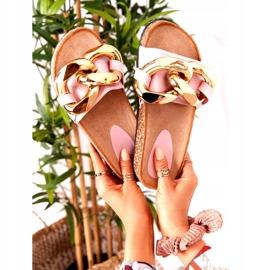 PS1 Valkoiset varvastossut ketjulla viimeinen tanssi valkoinen kultainen 7