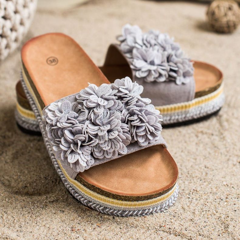 SHELOVET Tossut alustalla koristeella harmaa 1