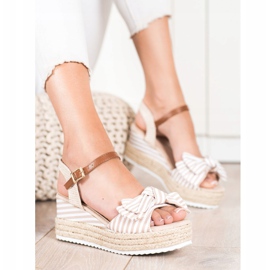 Sweet Shoes Espadrilles -sandaalit raidoilla beige ruskea 1