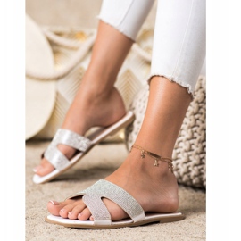 SHELOVET Tossut kristalleilla valkoinen 2