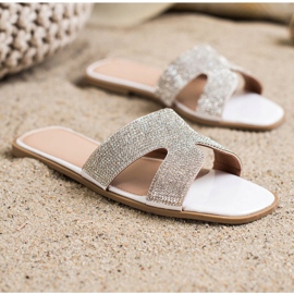 SHELOVET Tossut kristalleilla valkoinen 1