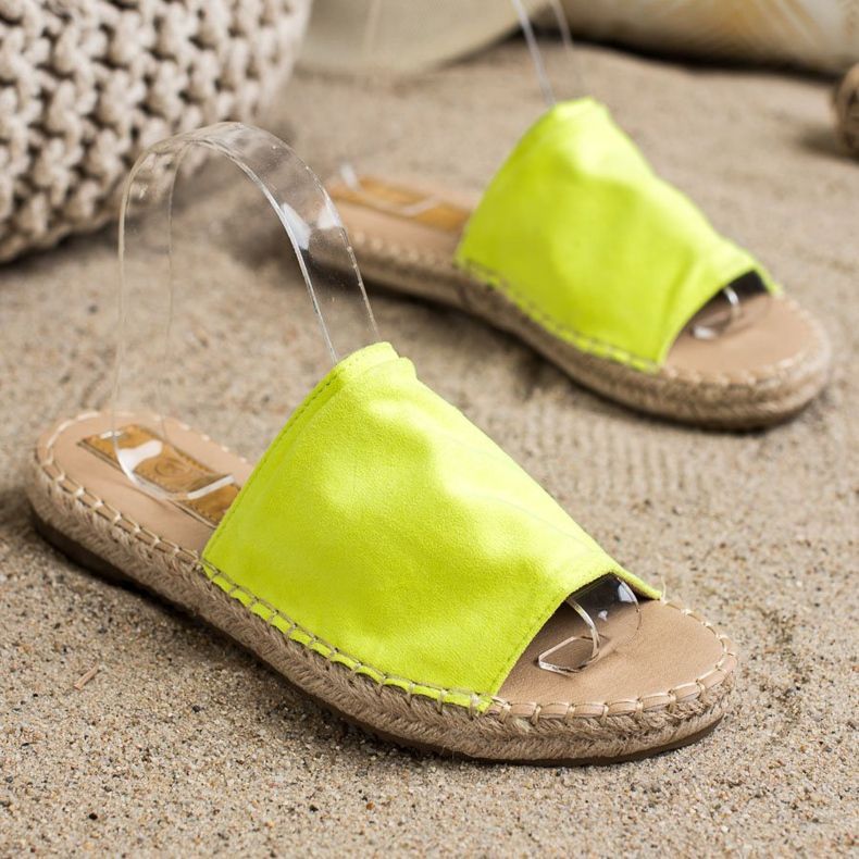 SHELOVET Klassiset mokkanahkatossut keltainen 1