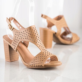 Renda Avoimet sandaalit Eco -nahkaa ruskea 1