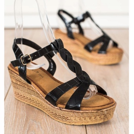 Queentina Eco Nahka Sandaalit musta 1