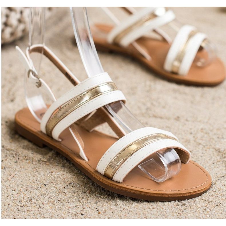 Cm Paris Flat Eco Nahka Sandaalit valkoinen 1