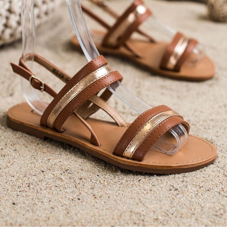 Cm Paris Flat Eco Nahka Sandaalit ruskea 1