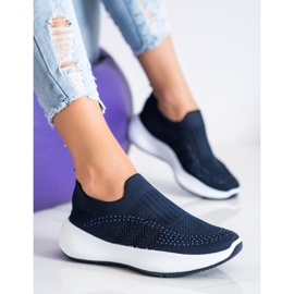 Renda Slip-on kengät kristalleilla sininen 2