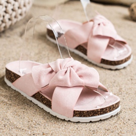 Ideal Shoes Muodikkaat tossut vaaleanpunainen 1