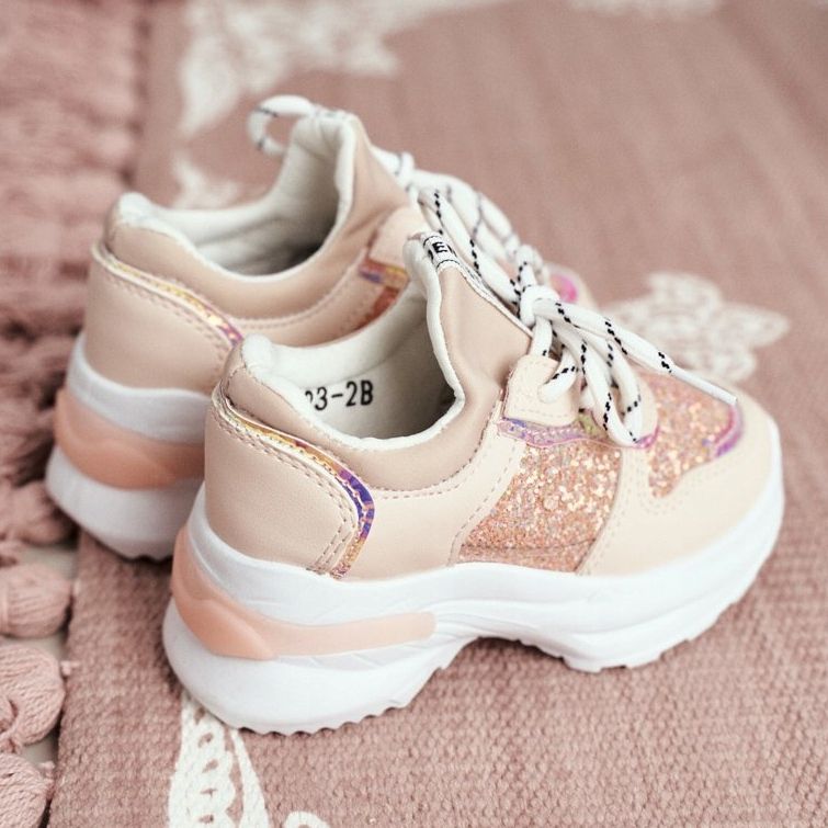 FRROCK Lasten urheilukengät, joissa on kimalteleva vaaleanpunainen Matylda 2