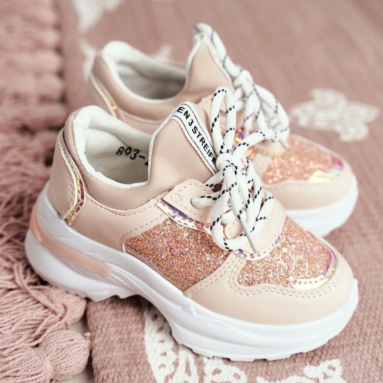 FRROCK Lasten urheilukengät, joissa on kimalteleva vaaleanpunainen Matylda 1