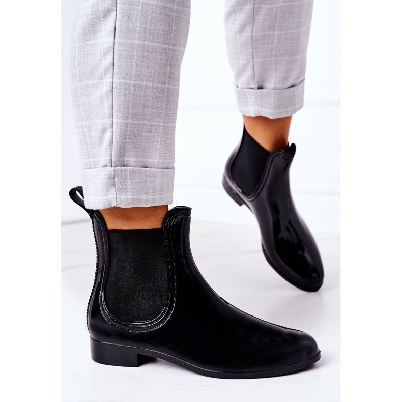 Sateenvarjo Kiiltävät mustat Jodhpur -saappaat 2