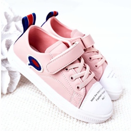 Apawwa Lasten vaaleanpunaiset sarjakuva Velcro -lenkkarit vaaleanpunainen 2