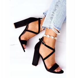 PS1 Mokkanahkaiset sandaalit baarissa Black Dance With Me musta 1