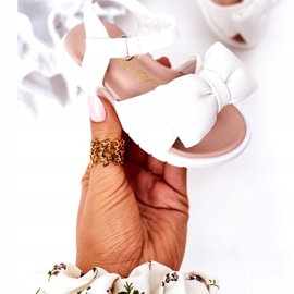 FR1 Lasten sandaalit, joissa valkoinen Abbie -rusetti 3