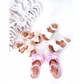 FR1 Lasten sandaalit, joissa valkoinen Abbie -rusetti 1