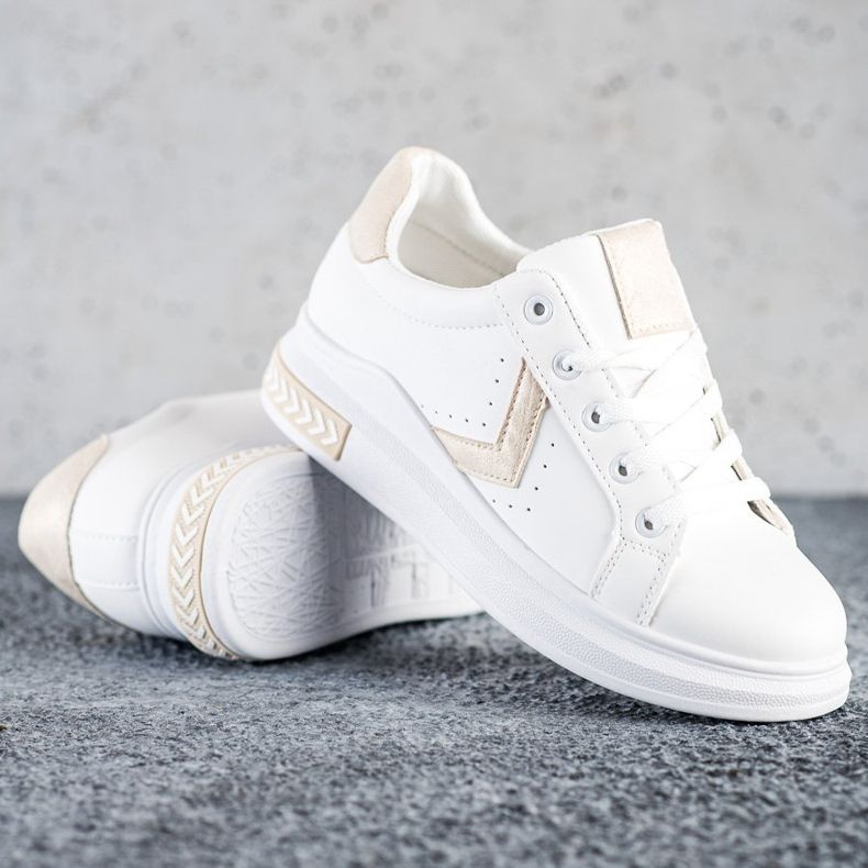 SHELOVET Eco -nahka lenkkarit valkoinen 1