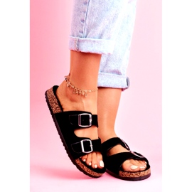 EVE Naisten tossut korkissa soljilla Musta Si Senor 1