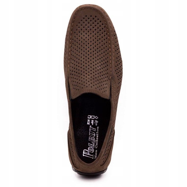 Polbut Miesten nahkakenkä 2105P tummanruskea 7