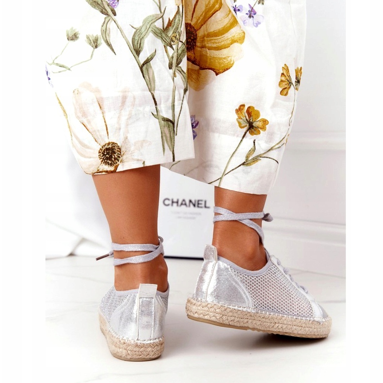 S.Barski Nauhatut avoimet espadrillot S. Barski L17704 hopea 2