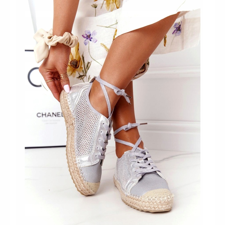 S.Barski Nauhatut avoimet espadrillot S. Barski L17704 hopea 3