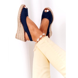 PG1 Las Palomas Wedge sandaalit punoksilla laivastonsininen 1