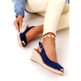 PG1 Las Palomas Wedge sandaalit punoksilla laivastonsininen 3