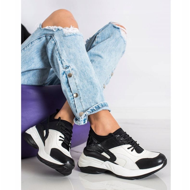 Melisa Sidotut klassiset lenkkarit valkoinen musta 1