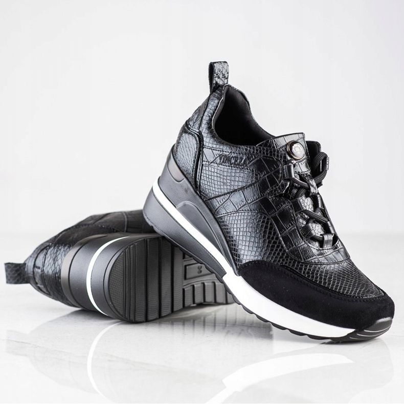 VINCEZA Wedge Tennarit musta 1