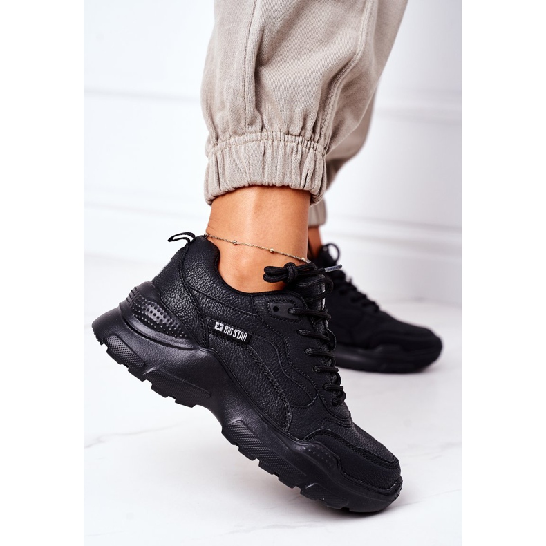 Naisten urheilukengät Big Star Black EE274462 musta 1