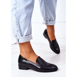 Lakatut mokkasiinit Vinceza 21-10674 musta 2