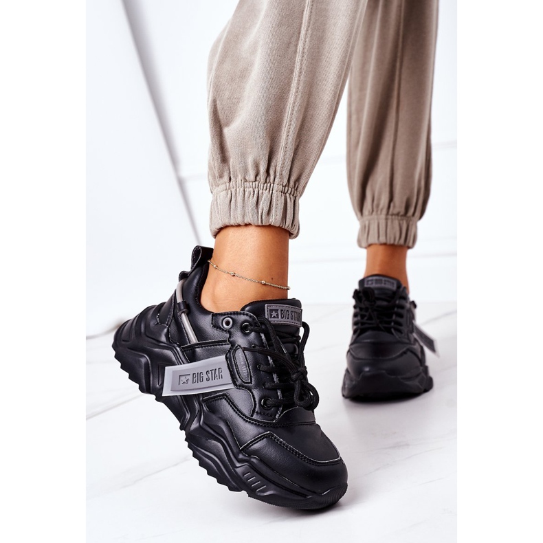 Naisten urheilukengät Big Star GG274215 Musta-Harmaa 2