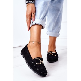 PS1 Naisten mustat Downtown Suede Loaferit 2