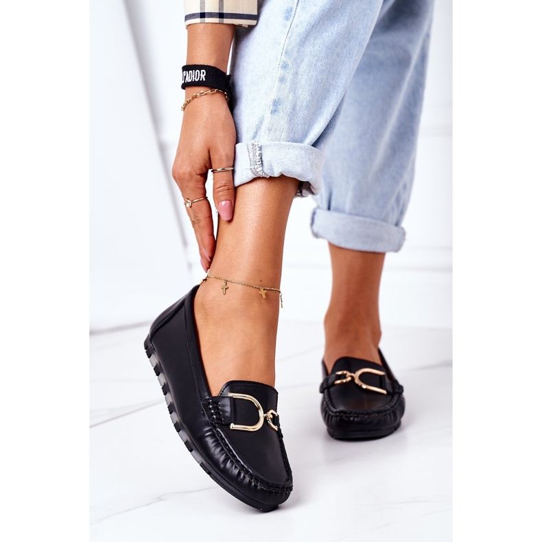 PS1 Naisten mustat Downtown -mustat nahkaiset Loaferit 2