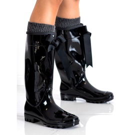 SHELOVET Korkea galoshes jousella musta 2