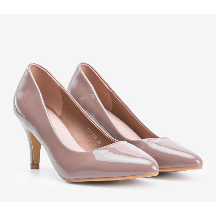 Tummanbeige pumput Faith -korkokengillä 1