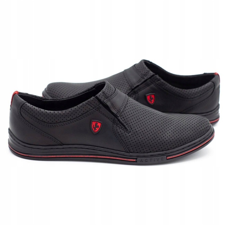 Polbut Miesten nahkakengät 362 musta rei'itys 4