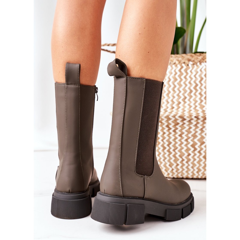 PS1 Lämmin saappaat Tummanvihreä Jodhpur saappaat Must Have ruskea 2