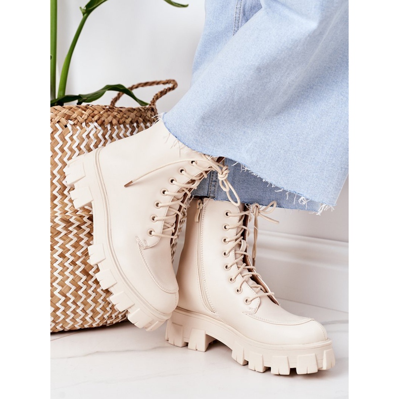 PS1 Lämmin saappaat Workery Beżowe World Is Mine beige 2