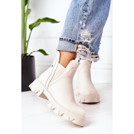 PS1 Lämmin saappaat Jodhpur saappaat Beige Hashtag 2