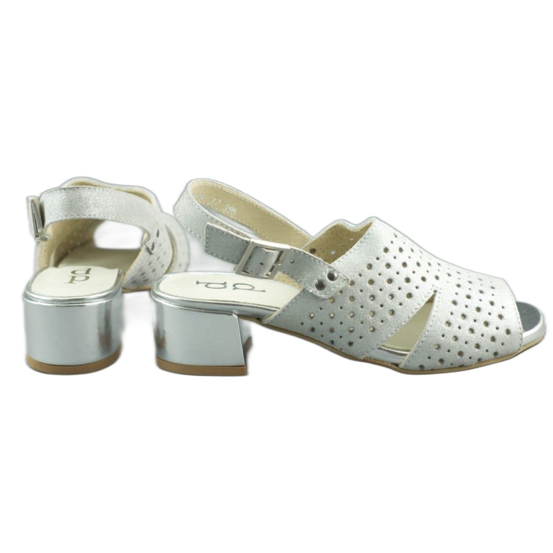 Dolce Pietro Naisten korkeakorkoiset sandaalit 2084 hopea 3