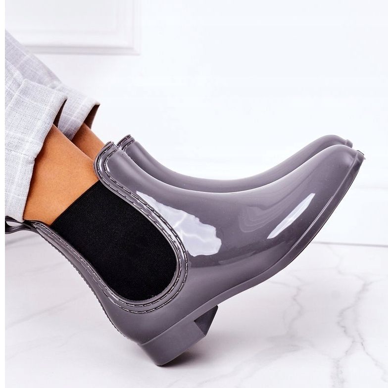 Kiiltävät harmaat sateenvarjon Jodhpur -saappaat 3