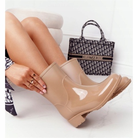 PS1 Kiiltävät Galoshes Beige Jodhpur -saappaat Rainy Day 3