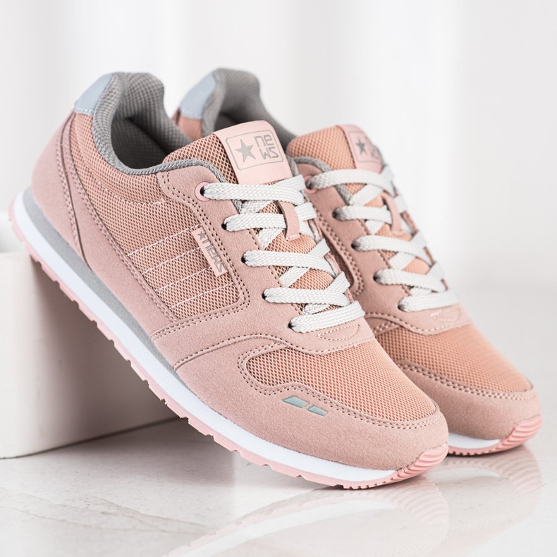 SHELOVET Kevyet mesh -urheilukengät vaaleanpunainen 1