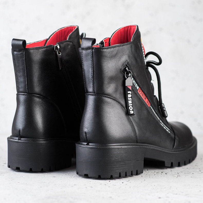 ARTIKER Nahkatyöntekijät koristeellisella vetoketjulla musta 1