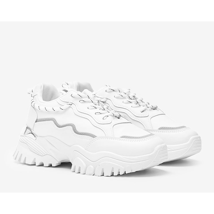 Valkoiset lenkkarit paksulla Desiare -pohjalla valkoinen 1