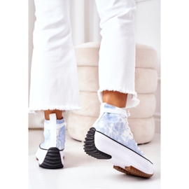 FJ1 Siniset lenkkarit lavalla tie-väriaineen sähköisellä rakkaustehosteella valkoinen sininen 2