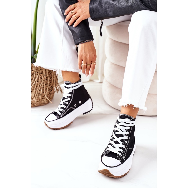 FJ1 Korkeat lenkkarit Electric Love Black -alustalla valkoinen musta 2